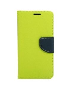 Tel1 Fancy Diary Θήκη Πορτοφόλι με δυνατότητα Stand Lime / Navy (Sony Xperia XZ / XZs)
