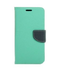 Tel1 Fancy Diary Θήκη Πορτοφόλι με δυνατότητα Stand Mint / Navy (Huawei Nova Plus)
