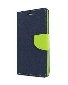 Tel1 Fancy Diary Case Θήκη Πορτοφόλι με δυνατότητα Stand Navy / Lime (Xiaomi Mi5)
