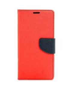 Tel1 Fancy Diary Θήκη Πορτοφόλι με δυνατότητα Stand Red / Navy (Huawei Mate 9)