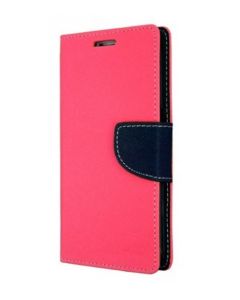 Tel1 Fancy Diary Case Θήκη Πορτοφόλι με δυνατότητα Stand Pink / Navy (HTC U Ultra)