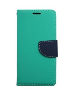 Tel1 Fancy Diary Θήκη Πορτοφόλι με δυνατότητα Stand Mint / Navy (Microsoft Lumia 650)