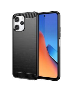TPU Carbon Rugged Armor Case Ανθεκτική Θήκη Black (Xiaomi Redmi 12)