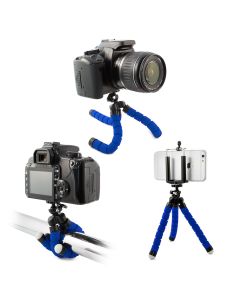 Universal Flexible Mini Tripod Μπλε για Κινητά και Φωτογραφική Μηχανή