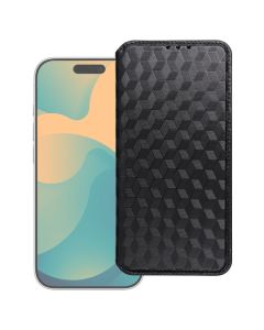Cubic Book Flip Wallet Case Θήκη Πορτοφόλι - Black (Samsung Galaxy S26 Ultra) - MT82851