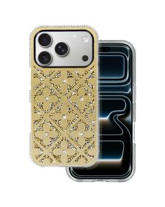 Flower Glamour Strass Case Θήκη Gold (iPhone 17 Pro / 18 Pro) - MT81805