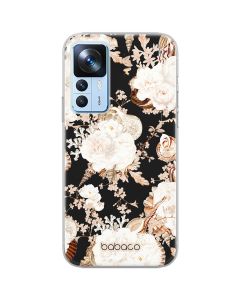 Babaco Flowers Silicone Case (BPCFLOW54235) Θήκη Σιλικόνης 044 Peonies and Shells Black (Xiaomi 12T / 12T Pro)