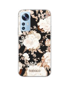 Babaco Flowers Silicone Case (BPCFLOW54230) Θήκη Σιλικόνης 044 Peonies and Shells Black (Xiaomi 12 / 12X)