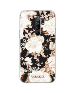 Babaco Flowers Silicone Case (BPCFLOW54118) Θήκη Σιλικόνης 044 Peonies and Shells Black (Xiaomi Redmi 9)