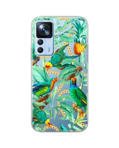 Babaco Flowers Silicone Case (BPCFLOW68235) Θήκη Σιλικόνης 058 Green Parrots (Xiaomi 12T / 12T Pro)