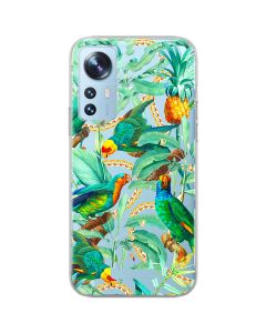 Babaco Flowers Silicone Case (BPCFLOW68230) Θήκη Σιλικόνης 058 Green Parrots (Xiaomi 12 / 12X)