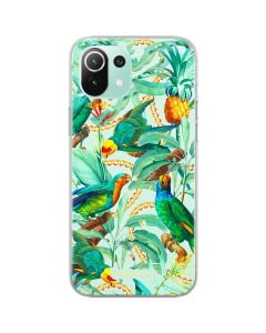 Babaco Flowers Silicone Case (BPCFLOW68157) Θήκη Σιλικόνης 058 Green Parrots (Xiaomi Mi 11)