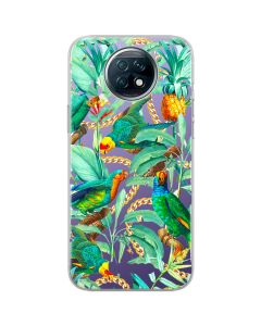 Babaco Flowers Silicone Case (BPCFLOW68209) Θήκη Σιλικόνης 058 Green Parrots (Xiaomi Redmi Note 9T 5G)