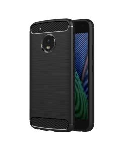 TPU Carbon Rugged Armor Case Black (Motorola Moto G5)