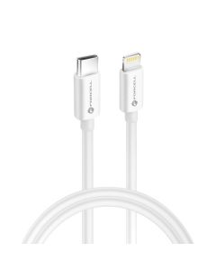Forcell C901 MFI Data Sync & Charging Type-C to Lightning Cable 3A 30W 1m White