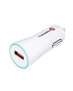 Forcell Car Charger USB QC3.0 2.4A (TFK-CC-095) Φορτιστής Αυτοκινήτου - White