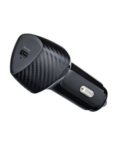 Forcell Carbon Car Charger Type-C PD 3.0 20W (CC50-1C) Φορτιστής Αυτοκινήτου - Black - MT65484