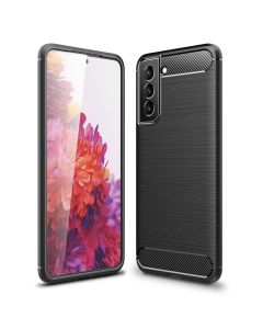 TPU Carbon Rugged Armor Case Ανθεκτική Θήκη Black (Samsung Galaxy S21 FE 5G)