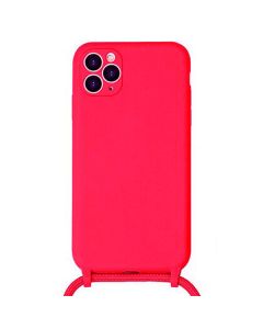 Forcell Cord Silicone Case Θήκη Σιλικόνης με Λουράκι - Red (iPhone 11 Pro)