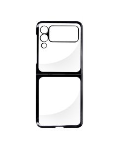 Forcell Focus Hard Case Back Cover - Θήκη Πλαστική Clear / Black (Samsung Galaxy Z Flip 3 5G)