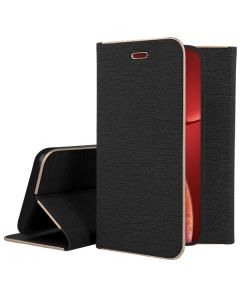 Forcell Luna Wallet Case Θήκη Πορτοφόλι με Δυνατότητα Stand - Black (iPhone 13) - MT65990