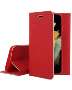 Forcell Luna Wallet Case Θήκη Πορτοφόλι με Δυνατότητα Stand - Red (Samsung Galaxy S23 Ultra)
