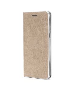 Forcell Luna Silver Wallet Case Θήκη Πορτοφόλι με Δυνατότητα Stand - Gold (Samsung Galaxy S21 Ultra 5G)