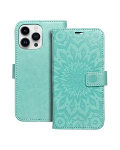 Forcell MEZZO Smart Book Case με Δυνατότητα Stand Θήκη Πορτοφόλι Green Mandala (iPhone 14 Pro Max)