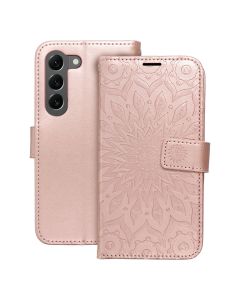 Forcell MEZZO Smart Book Case με Δυνατότητα Stand Θήκη Πορτοφόλι Rose Gold Mandala (Samsung Galaxy S23) - MT65808
