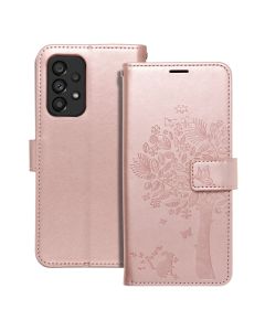 Forcell MEZZO Smart Book Case με Δυνατότητα Stand Θήκη Πορτοφόλι Rose Gold Tree (Samsung Galaxy A53 5G)
