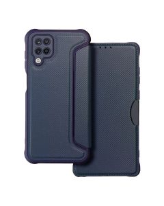 Forcell Razor Carbon Wallet Case Θήκη Πορτοφόλι - Blue (Samsung Galaxy A12) - MT63532