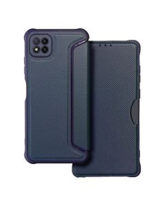 Forcell Razor Carbon Wallet Case Θήκη Πορτοφόλι - Blue (Samsung Galaxy A22 5G)