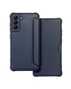 Forcell Razor Carbon Wallet Case Θήκη Πορτοφόλι - Blue (Samsung Galaxy S22 5G) - MT63520