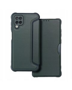 Forcell Razor Carbon Wallet Case Θήκη Πορτοφόλι - Dark Green (Samsung Galaxy A12) - MT60978