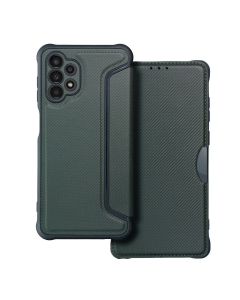 Forcell Razor Carbon Wallet Case Θήκη Πορτοφόλι - Dark Green (Samsung Galaxy A32 4G)