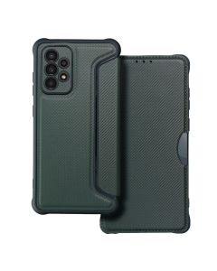 Forcell Razor Carbon Wallet Case Θήκη Πορτοφόλι - Dark Green (Samsung Galaxy A33 5G)
