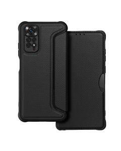 Forcell Razor Carbon Wallet Case Θήκη Πορτοφόλι - Black (Xiaomi Redmi Note 11 / 11S 4G) - MT60998