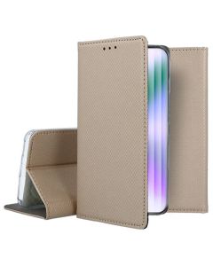 Forcell Smart Book Case με Δυνατότητα Stand Θήκη Πορτοφόλι Gold (iPhone 14 Pro)