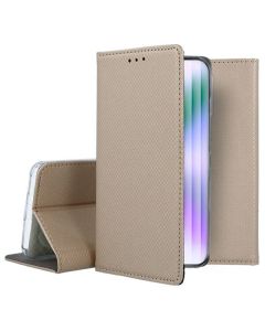 Forcell Smart Book Case με Δυνατότητα Stand Θήκη Πορτοφόλι Gold (iPhone 16 Plus)