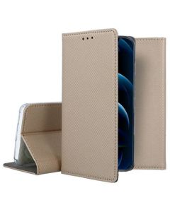 Forcell Smart Book Case με Δυνατότητα Stand Θήκη Πορτοφόλι Gold (iPhone 12 / 12 Pro)