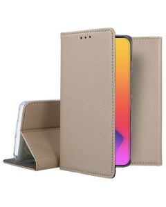Forcell Smart Book Case με Δυνατότητα Stand Θήκη Πορτοφόλι Gold (iPhone 14)