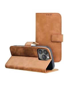 Forcell Tender Wallet Case Θήκη Πορτοφόλι με Δυνατότητα Stand - Brown (iPhone 13 Pro)