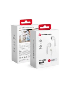 Forcell F-Audio HR-ME25 Smart Earbuds Hands Free Ακουστικά Lightning White