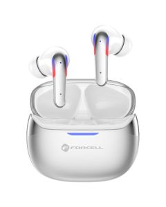 Forcell F-Audio Pulse Pro ANC+ ENC TWS Wireless Bluetooth Stereo Earbuds - Silver - MT83907