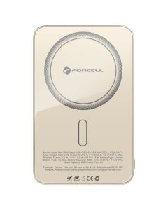 Forcell F-Energy SuperSlim F5K8 MagSafe Power Bank 5000mAh QC4.0 PD3.0 15W Εξωτερική Μπαταρία - Titanium Desert - MT84660