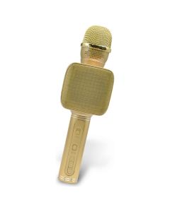 Forever BMS-400 Microphone with Bluetooth Speaker Ασύρματο Μικρόφωνο Karaoke - Gold