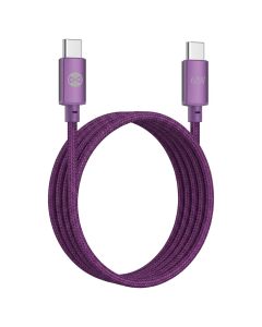 Forever Vibe Cable Type-C to Type-C Data Sync & Charging Καλώδιο Φόρτισης 60W 1m - Dark Cherry - MT84219