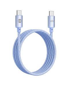 Forever Vibe Cable Type-C to Type-C Data Sync & Charging Καλώδιο Φόρτισης 60W 1m - Sky Blue - MT84222