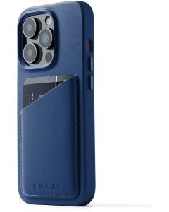 Mujjo Full Leather Wallet Case (MUJJO-CL-028-BL) Δερμάτινη Θήκη - Monaco Blue (iPhone 14 Pro)
