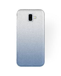 Forcell Glitter Shine Cover Hard Case Clear / Blue (Samsung Galaxy J6 Plus 2018)